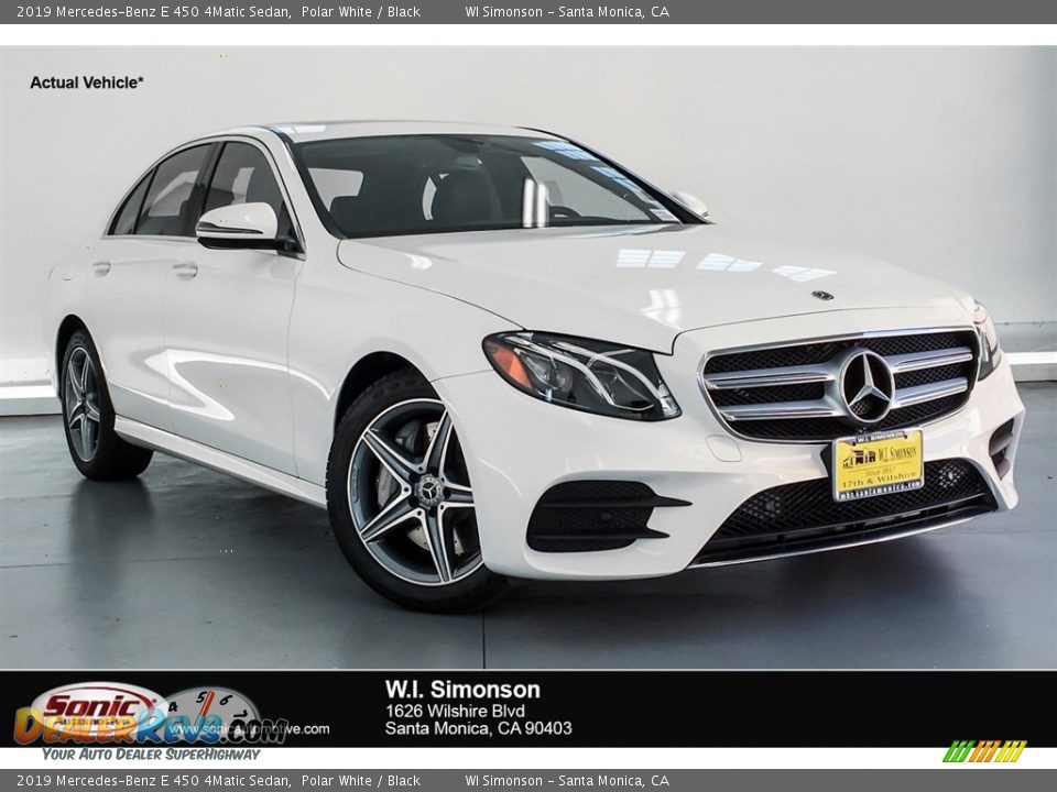 2019 Mercedes-Benz E 450 4Matic Sedan Polar White / Black Photo #1