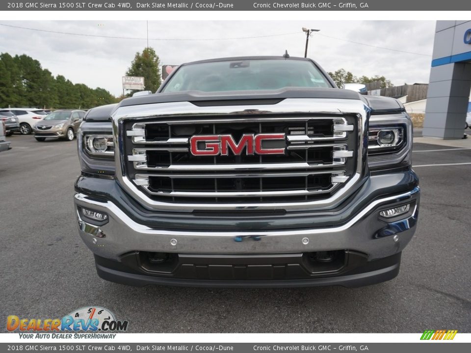 2018 GMC Sierra 1500 SLT Crew Cab 4WD Dark Slate Metallic / Cocoa/­Dune Photo #2