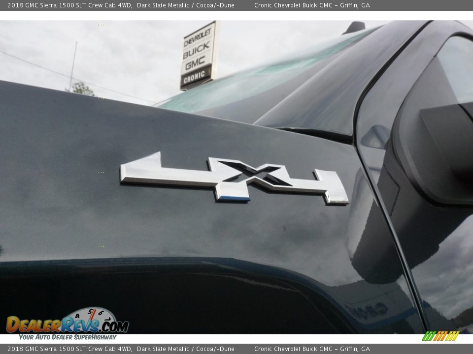 2018 GMC Sierra 1500 SLT Crew Cab 4WD Dark Slate Metallic / Cocoa/­Dune Photo #8