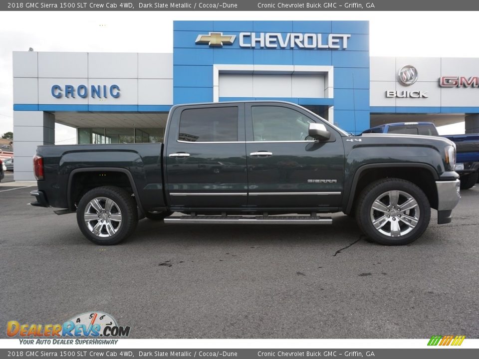 2018 GMC Sierra 1500 SLT Crew Cab 4WD Dark Slate Metallic / Cocoa/­Dune Photo #10