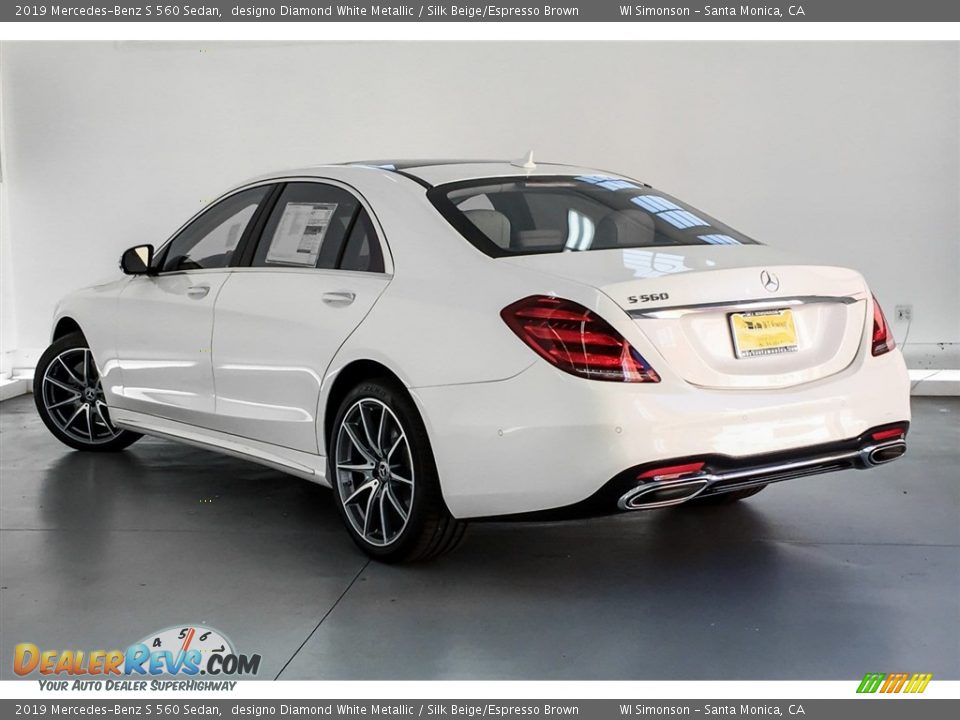 2019 Mercedes-Benz S 560 Sedan designo Diamond White Metallic / Silk Beige/Espresso Brown Photo #2