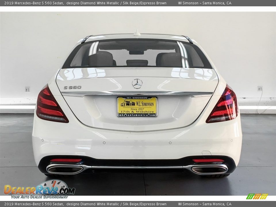 2019 Mercedes-Benz S 560 Sedan designo Diamond White Metallic / Silk Beige/Espresso Brown Photo #3