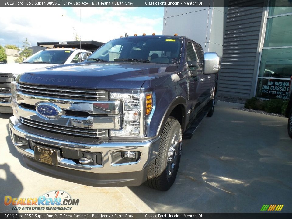2019 Ford F350 Super Duty XLT Crew Cab 4x4 Blue Jeans / Earth Gray Photo #1