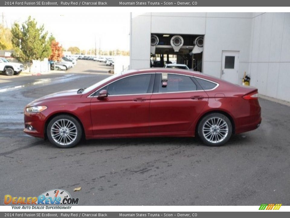 2014 Ford Fusion SE EcoBoost Ruby Red / Charcoal Black Photo #3