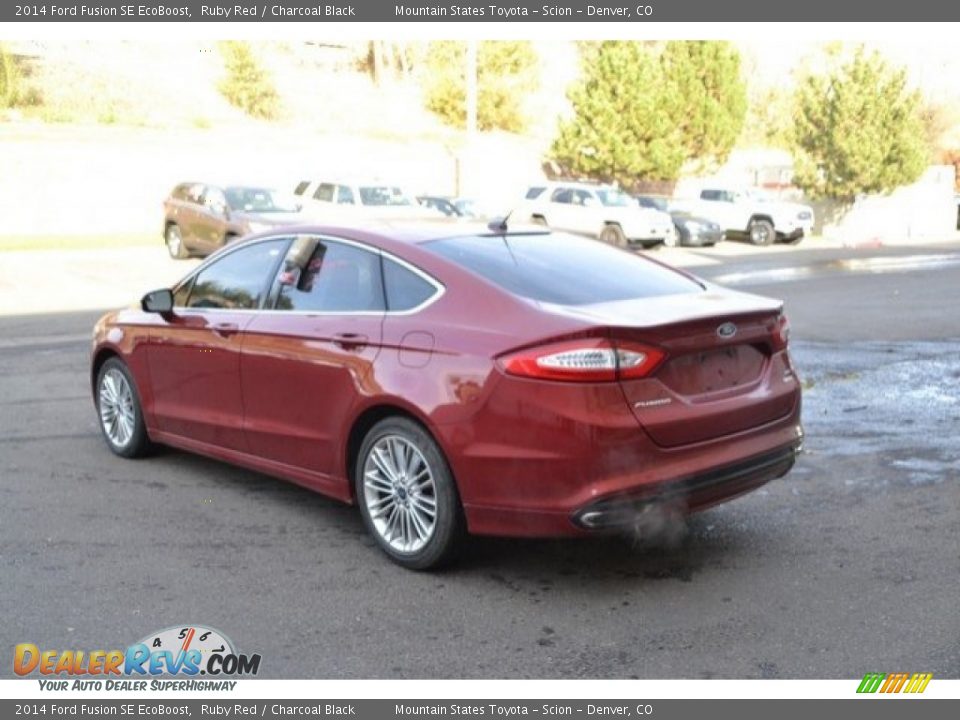 2014 Ford Fusion SE EcoBoost Ruby Red / Charcoal Black Photo #4