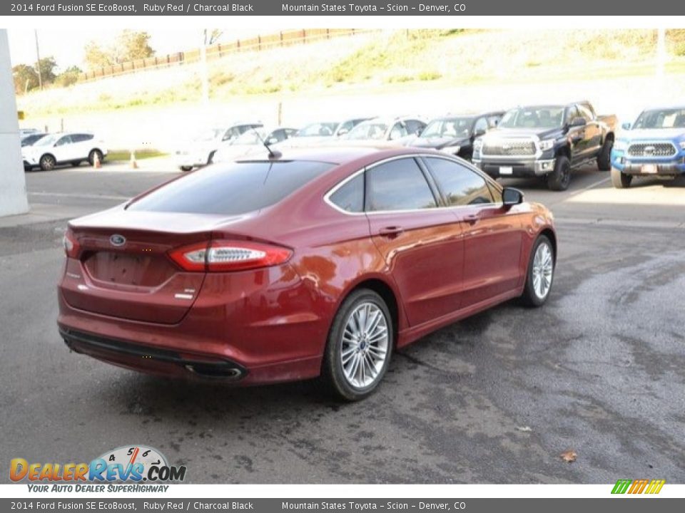 2014 Ford Fusion SE EcoBoost Ruby Red / Charcoal Black Photo #6
