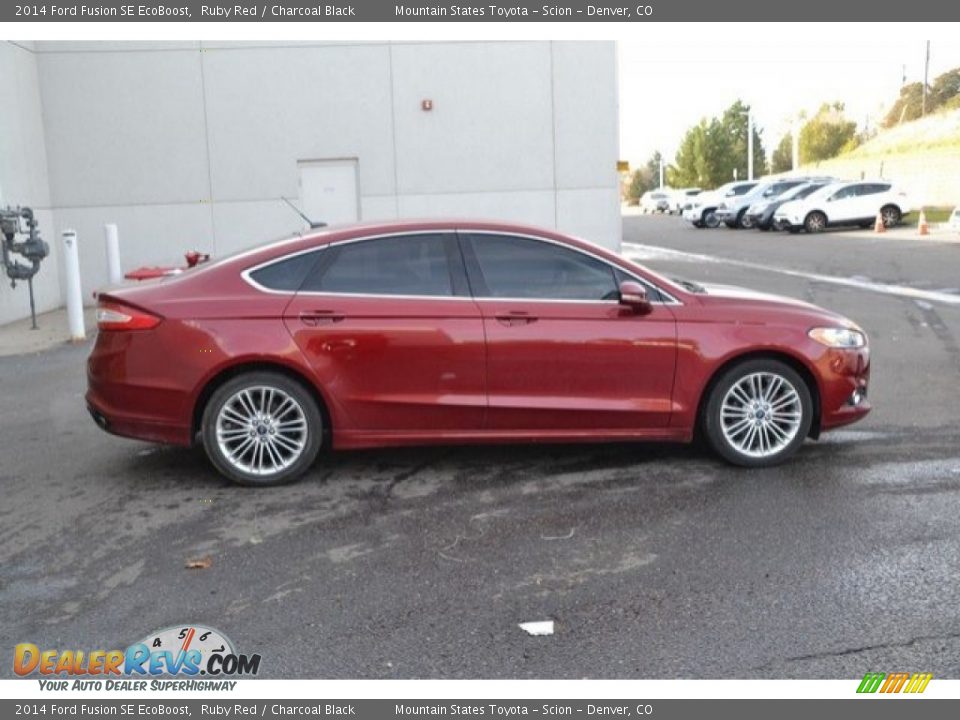 2014 Ford Fusion SE EcoBoost Ruby Red / Charcoal Black Photo #7