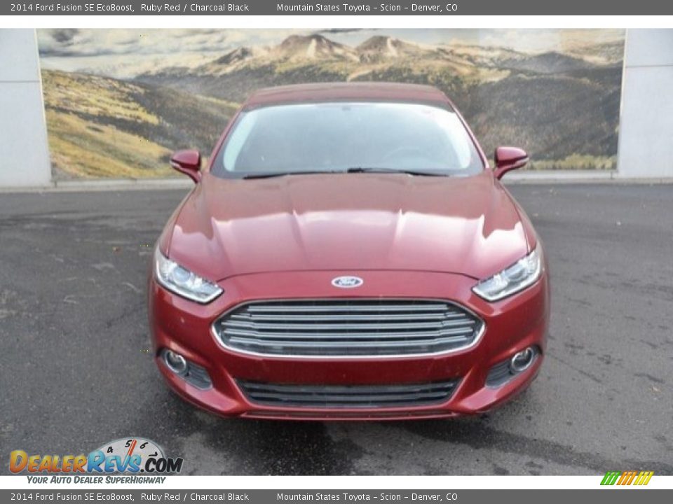 2014 Ford Fusion SE EcoBoost Ruby Red / Charcoal Black Photo #8