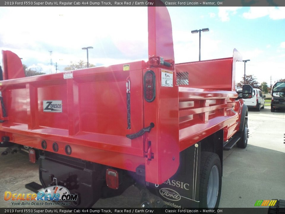 2019 Ford F550 Super Duty XL Regular Cab 4x4 Dump Truck Race Red / Earth Gray Photo #3