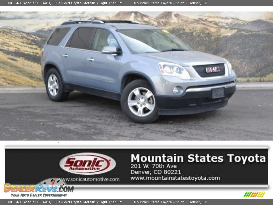 2008 GMC Acadia SLT AWD Blue-Gold Crystal Metallic / Light Titanium Photo #1
