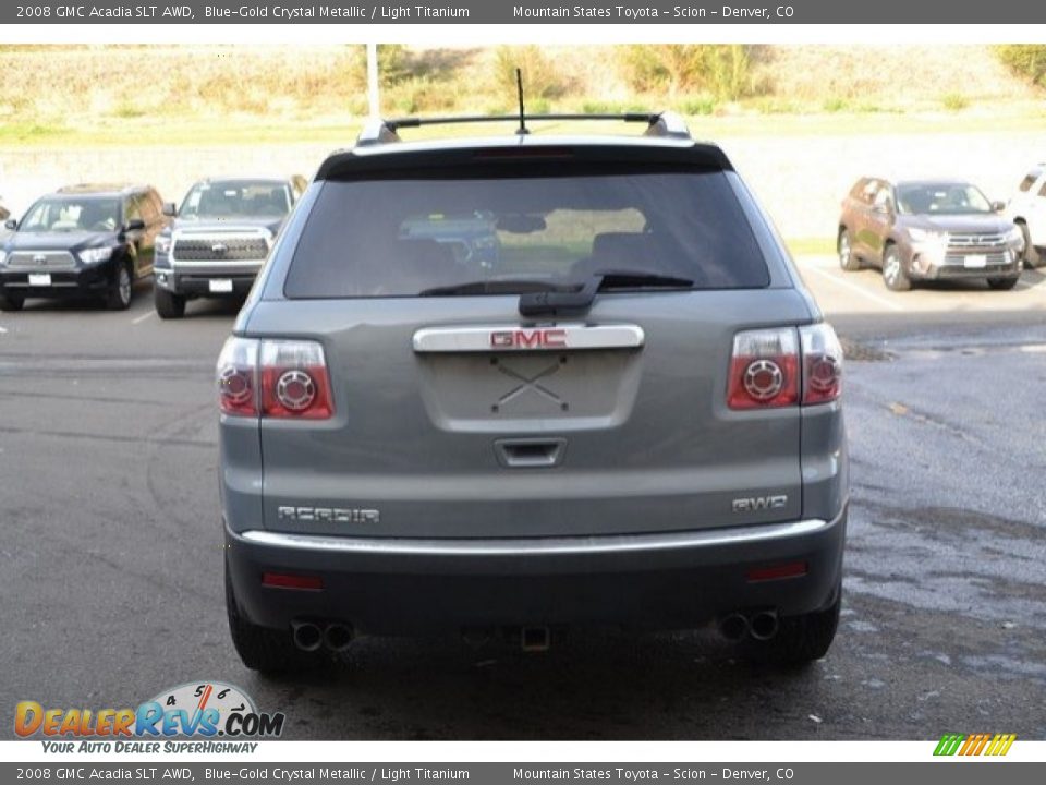 2008 GMC Acadia SLT AWD Blue-Gold Crystal Metallic / Light Titanium Photo #5