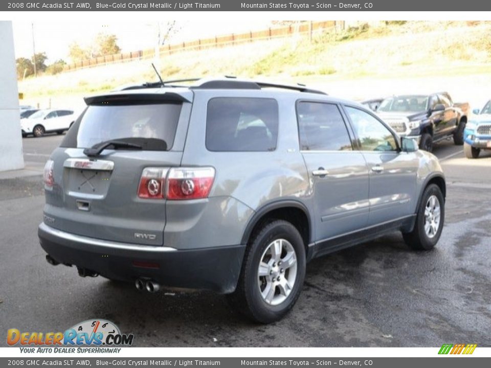2008 GMC Acadia SLT AWD Blue-Gold Crystal Metallic / Light Titanium Photo #6