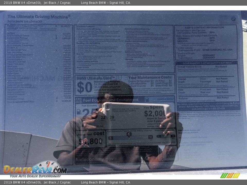 2019 BMW X4 xDrive30i Jet Black / Cognac Photo #10