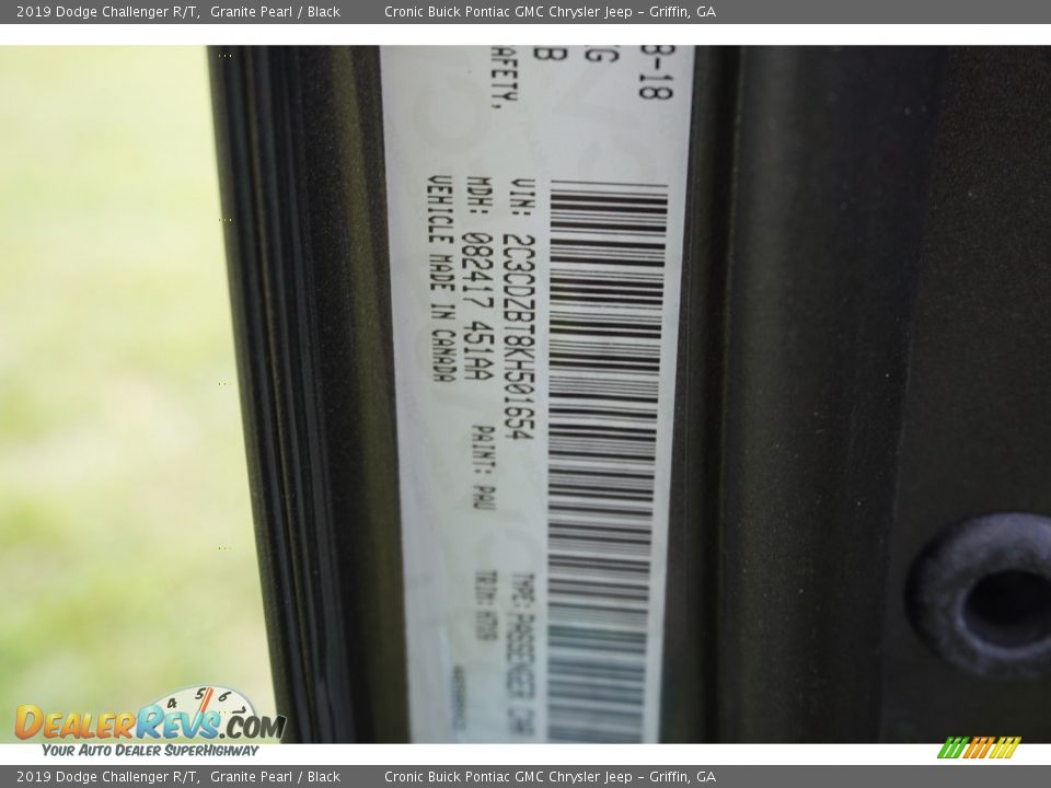 2019 Dodge Challenger R/T Granite Pearl / Black Photo #14