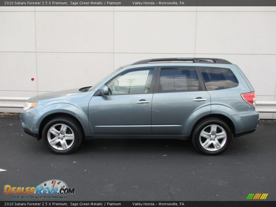2010 Subaru Forester 2.5 X Premium Sage Green Metallic / Platinum Photo #2