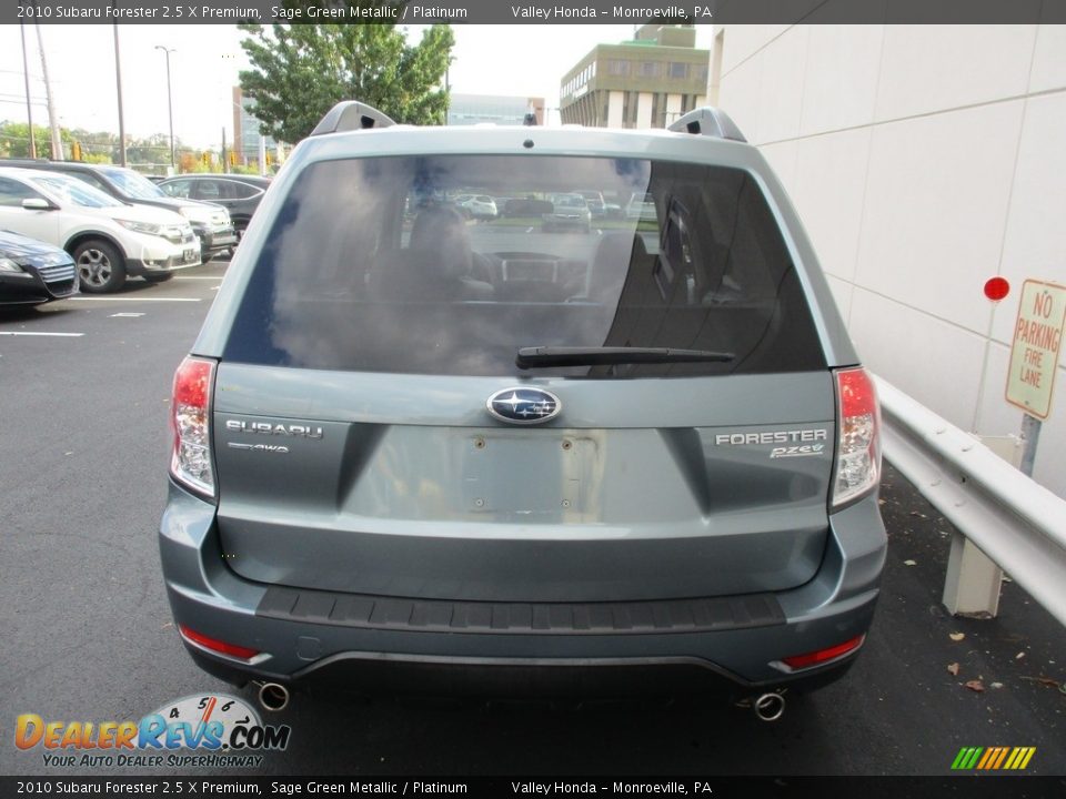 2010 Subaru Forester 2.5 X Premium Sage Green Metallic / Platinum Photo #4