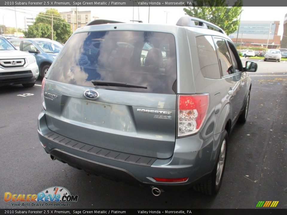 2010 Subaru Forester 2.5 X Premium Sage Green Metallic / Platinum Photo #5