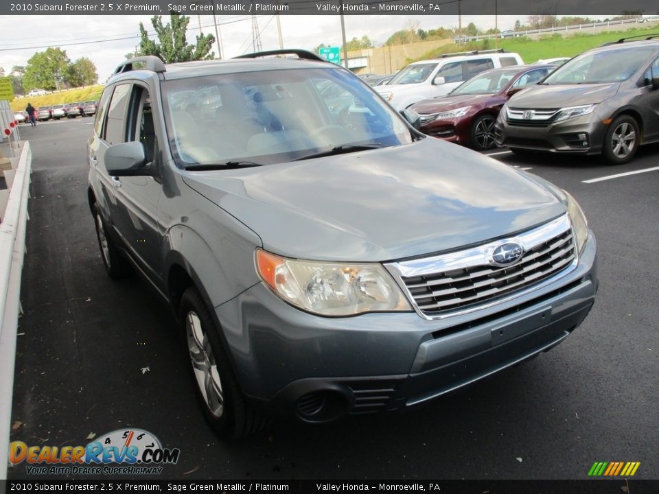 2010 Subaru Forester 2.5 X Premium Sage Green Metallic / Platinum Photo #8