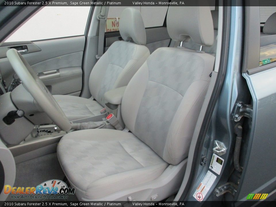 2010 Subaru Forester 2.5 X Premium Sage Green Metallic / Platinum Photo #13