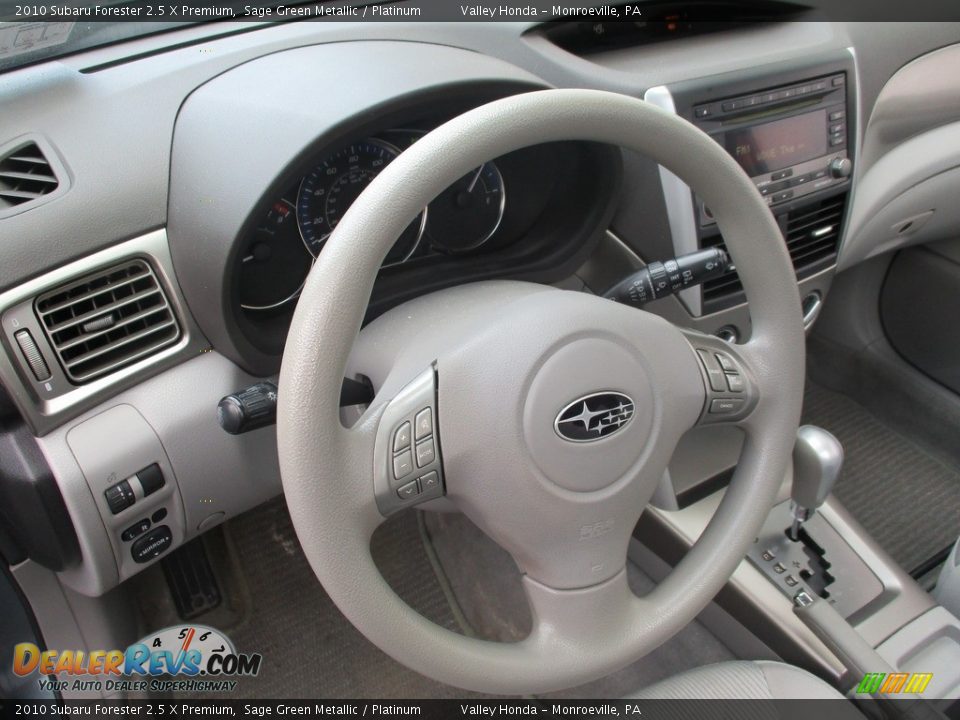 2010 Subaru Forester 2.5 X Premium Sage Green Metallic / Platinum Photo #15