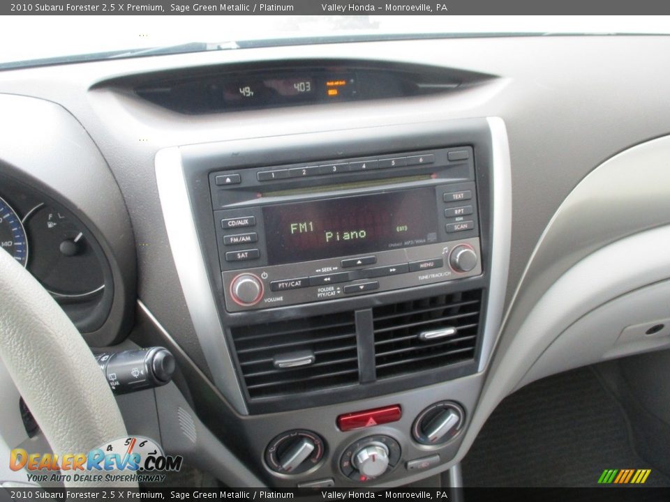 2010 Subaru Forester 2.5 X Premium Sage Green Metallic / Platinum Photo #16