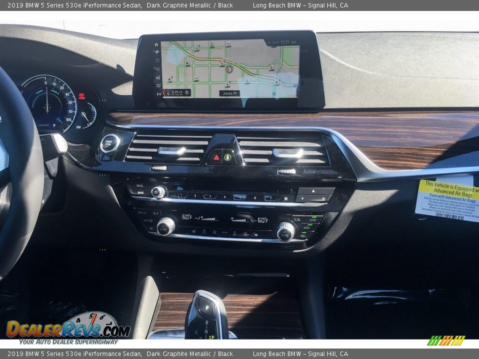 2019 BMW 5 Series 530e iPerformance Sedan Dark Graphite Metallic / Black Photo #6