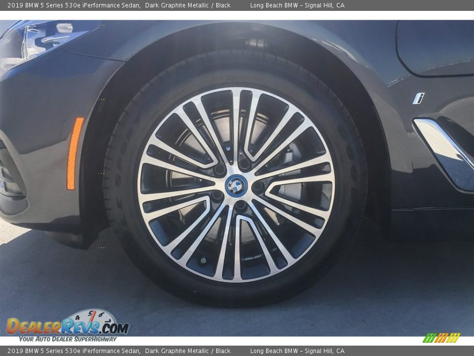2019 BMW 5 Series 530e iPerformance Sedan Dark Graphite Metallic / Black Photo #9
