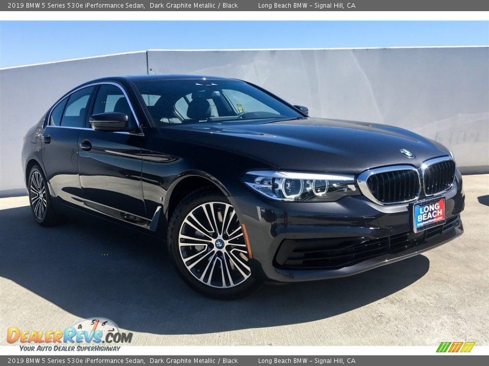 2019 BMW 5 Series 530e iPerformance Sedan Dark Graphite Metallic / Black Photo #12