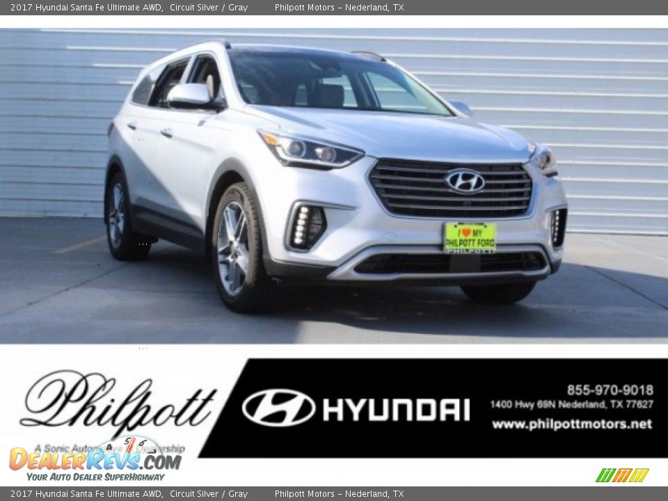 2017 Hyundai Santa Fe Ultimate AWD Circuit Silver / Gray Photo #1