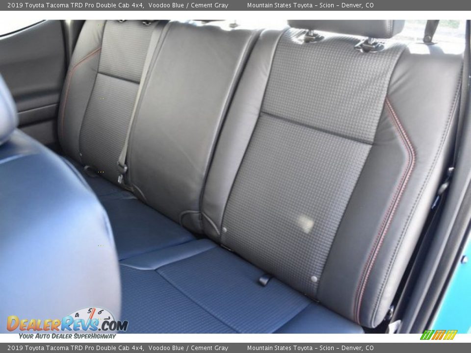 Rear Seat of 2019 Toyota Tacoma TRD Pro Double Cab 4x4 Photo #16