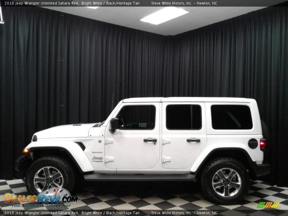 2018 Jeep Wrangler Unlimited Sahara 4x4 Bright White / Black/Heritage Tan Photo #1