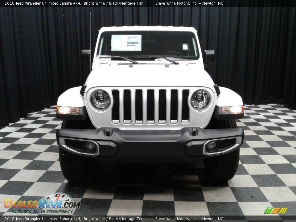 2018 Jeep Wrangler Unlimited Sahara 4x4 Bright White / Black/Heritage Tan Photo #3