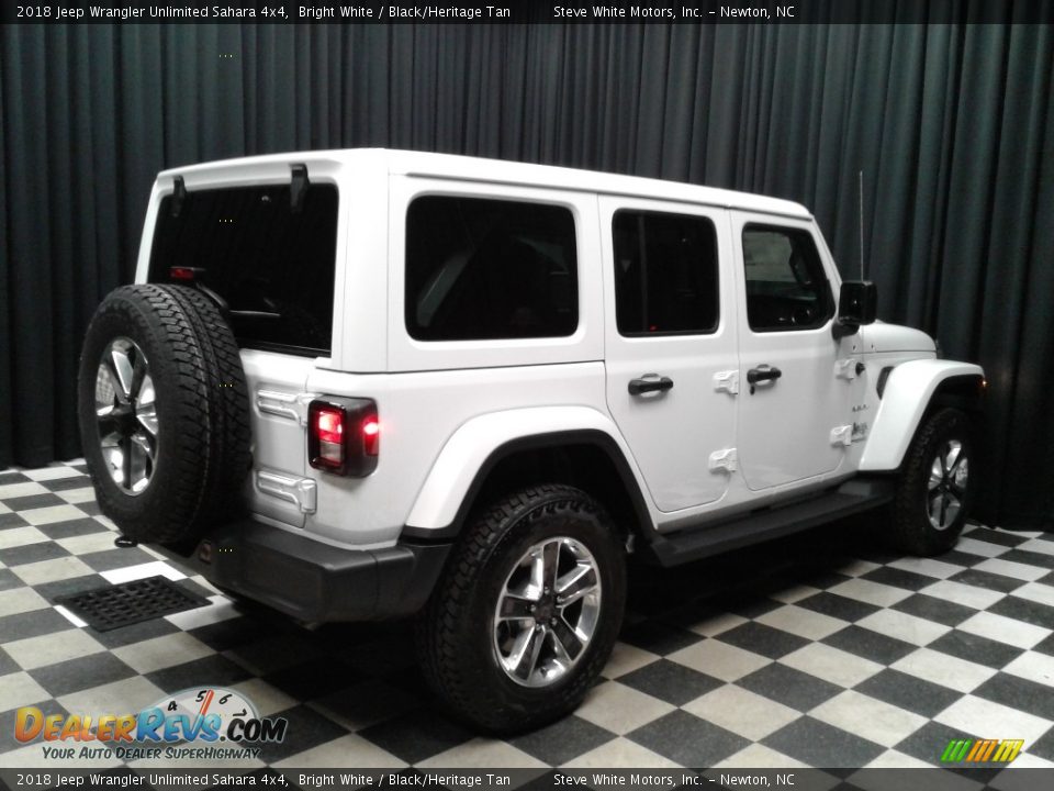2018 Jeep Wrangler Unlimited Sahara 4x4 Bright White / Black/Heritage Tan Photo #6
