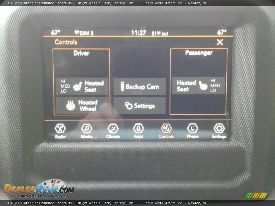 2018 Jeep Wrangler Unlimited Sahara 4x4 Bright White / Black/Heritage Tan Photo #24