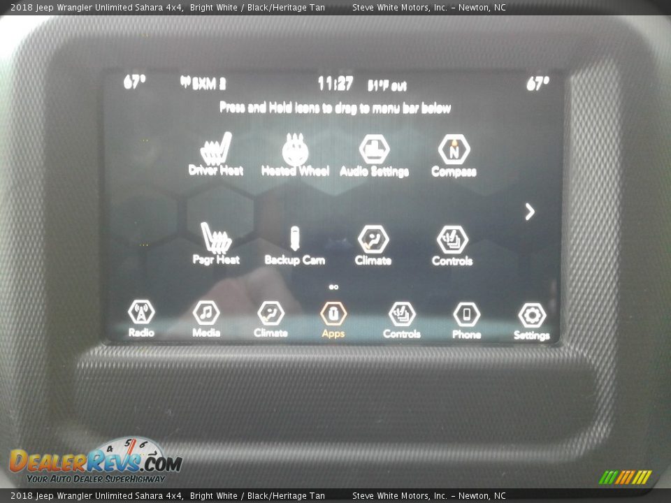 2018 Jeep Wrangler Unlimited Sahara 4x4 Bright White / Black/Heritage Tan Photo #25