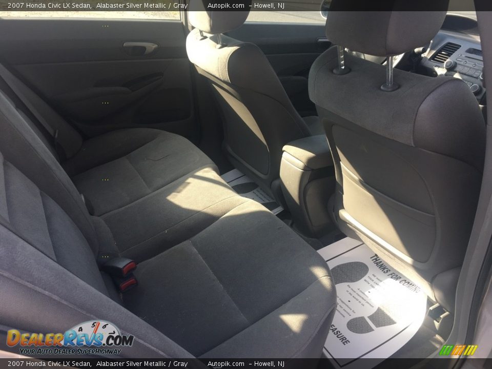 2007 Honda Civic LX Sedan Alabaster Silver Metallic / Gray Photo #11