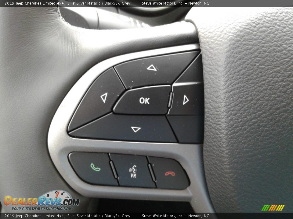 2019 Jeep Cherokee Limited 4x4 Billet Silver Metallic / Black/Ski Grey Photo #18