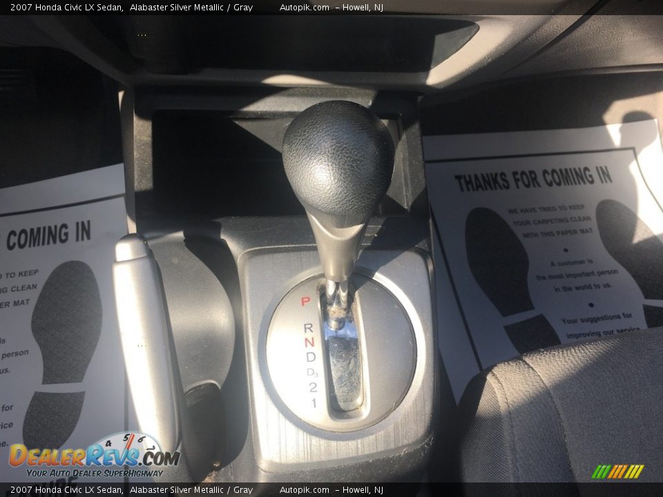 2007 Honda Civic LX Sedan Alabaster Silver Metallic / Gray Photo #15