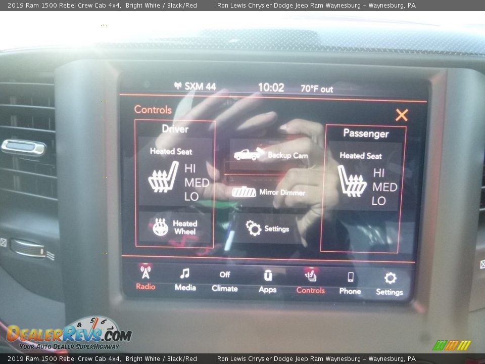 2019 Ram 1500 Rebel Crew Cab 4x4 Bright White / Black/Red Photo #18