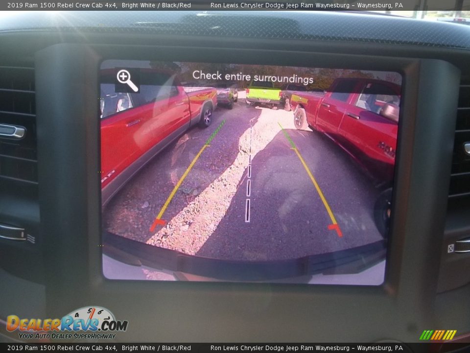 2019 Ram 1500 Rebel Crew Cab 4x4 Bright White / Black/Red Photo #19