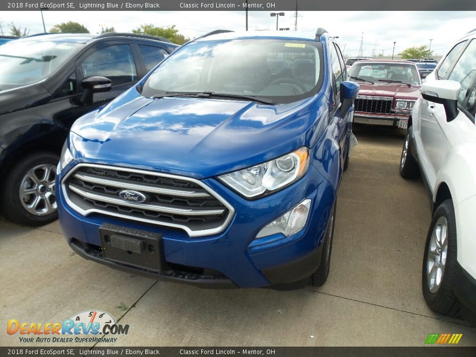 2018 Ford EcoSport SE Lightning Blue / Ebony Black Photo #1