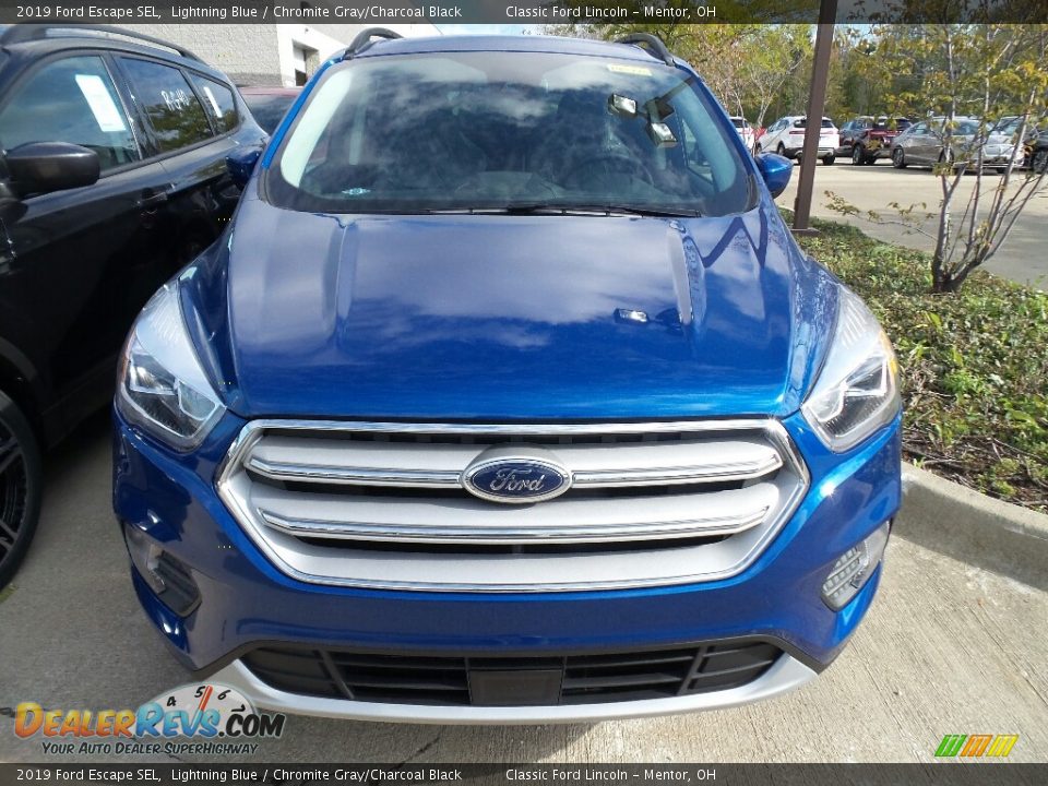 2019 Ford Escape SEL Lightning Blue / Chromite Gray/Charcoal Black Photo #2