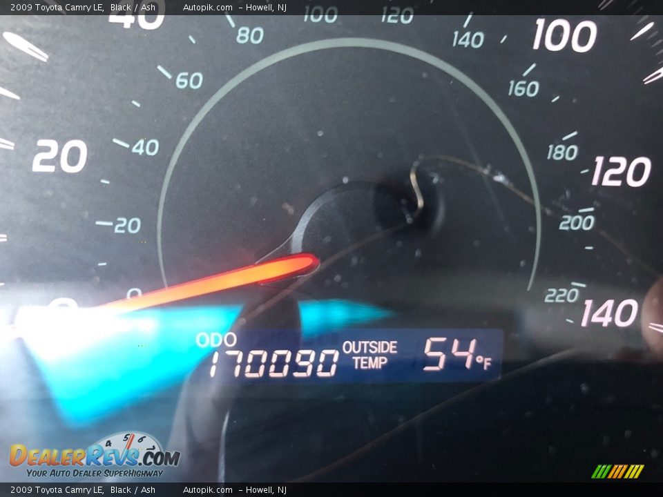 2009 Toyota Camry LE Black / Ash Photo #12