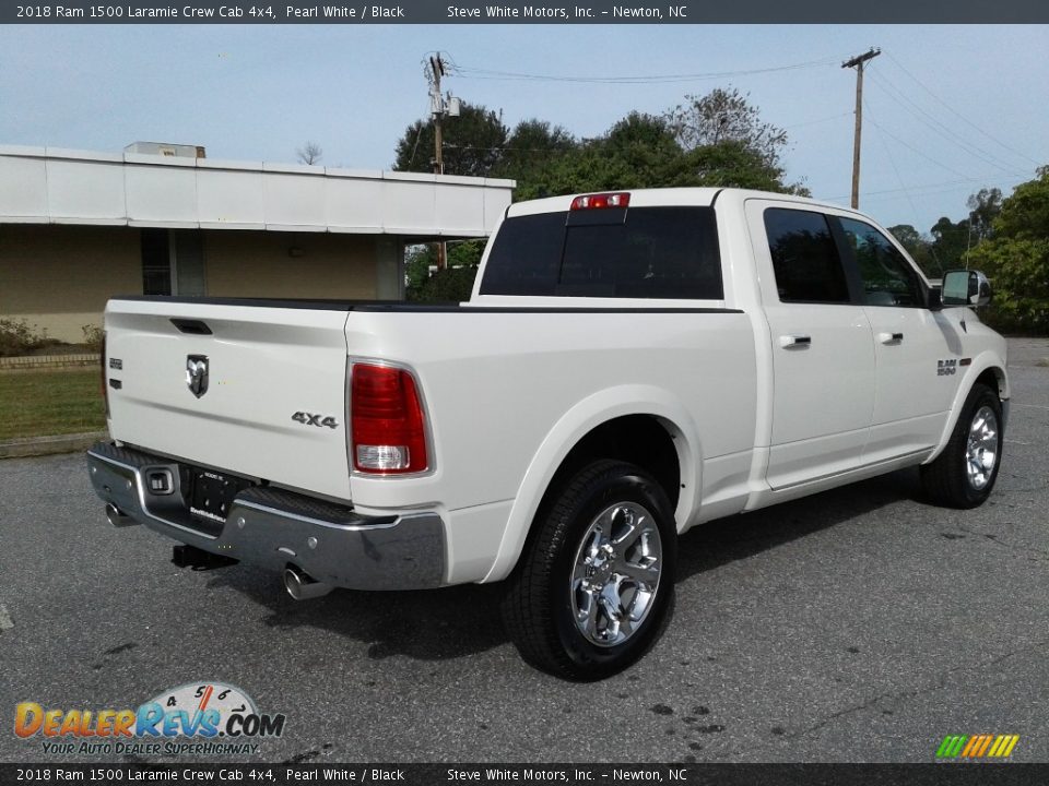 2018 Ram 1500 Laramie Crew Cab 4x4 Pearl White / Black Photo #6