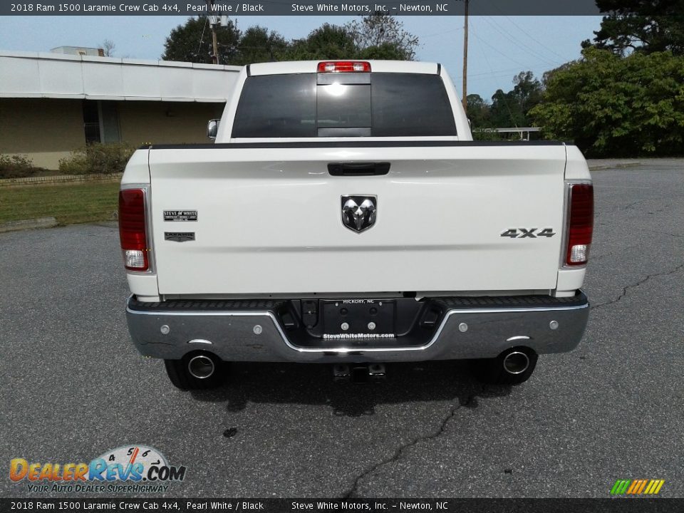 2018 Ram 1500 Laramie Crew Cab 4x4 Pearl White / Black Photo #7