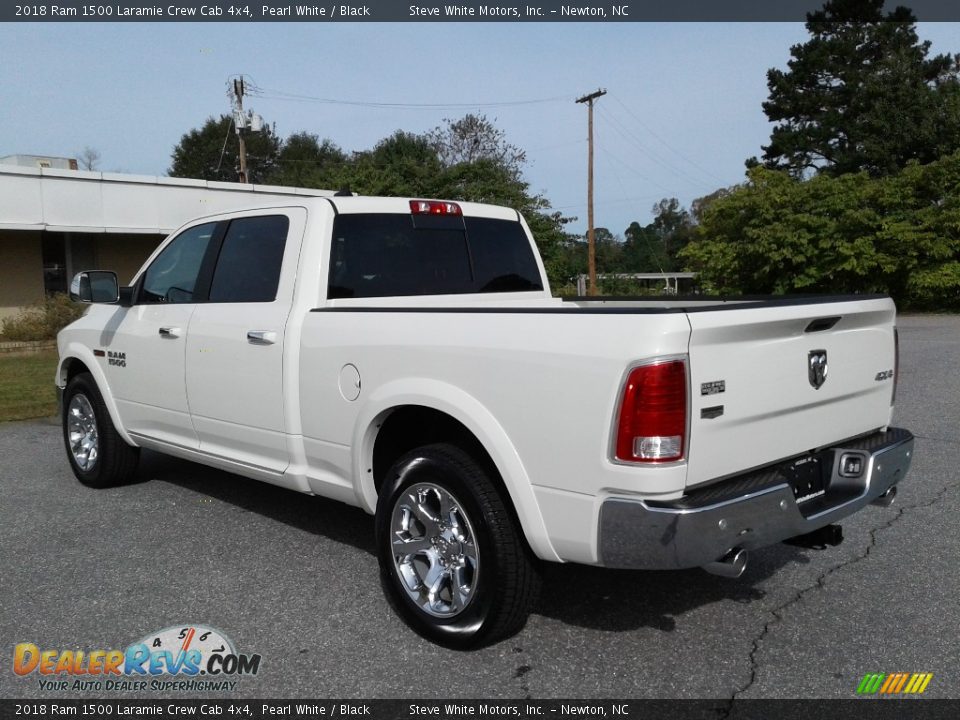 2018 Ram 1500 Laramie Crew Cab 4x4 Pearl White / Black Photo #8
