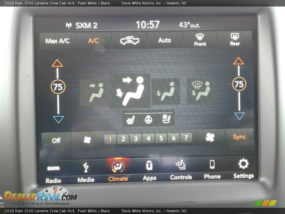 2018 Ram 1500 Laramie Crew Cab 4x4 Pearl White / Black Photo #22
