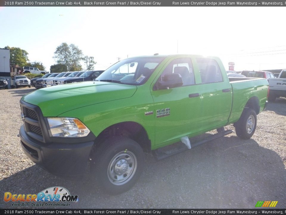 2018 Ram 2500 Tradesman Crew Cab 4x4 Black Forest Green Pearl / Black/Diesel Gray Photo #1