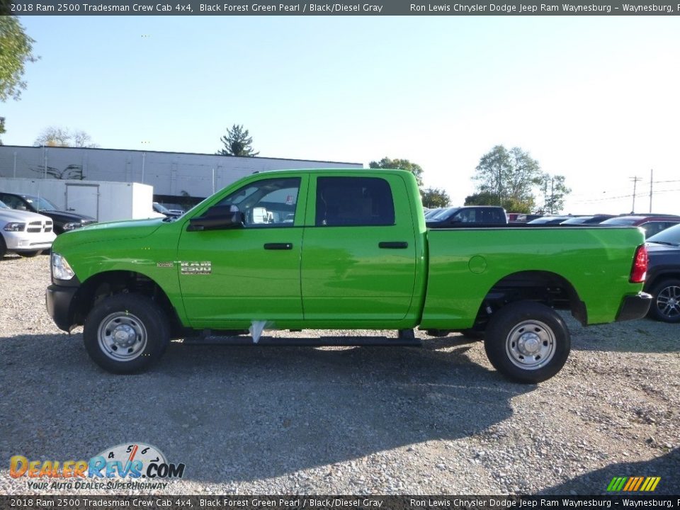 2018 Ram 2500 Tradesman Crew Cab 4x4 Black Forest Green Pearl / Black/Diesel Gray Photo #2