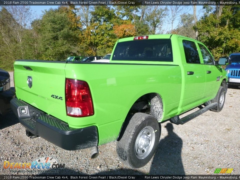 2018 Ram 2500 Tradesman Crew Cab 4x4 Black Forest Green Pearl / Black/Diesel Gray Photo #5